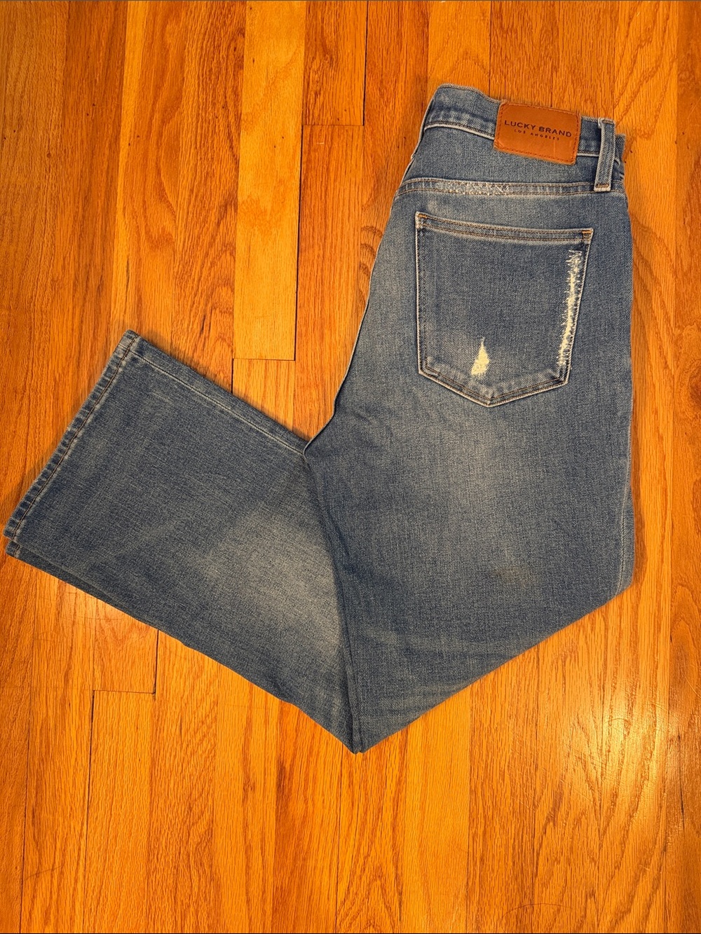 Lucky Brand Bridgette Jeans Sz 10/30R High Rise Crop Mini Boot Leg Stretchy